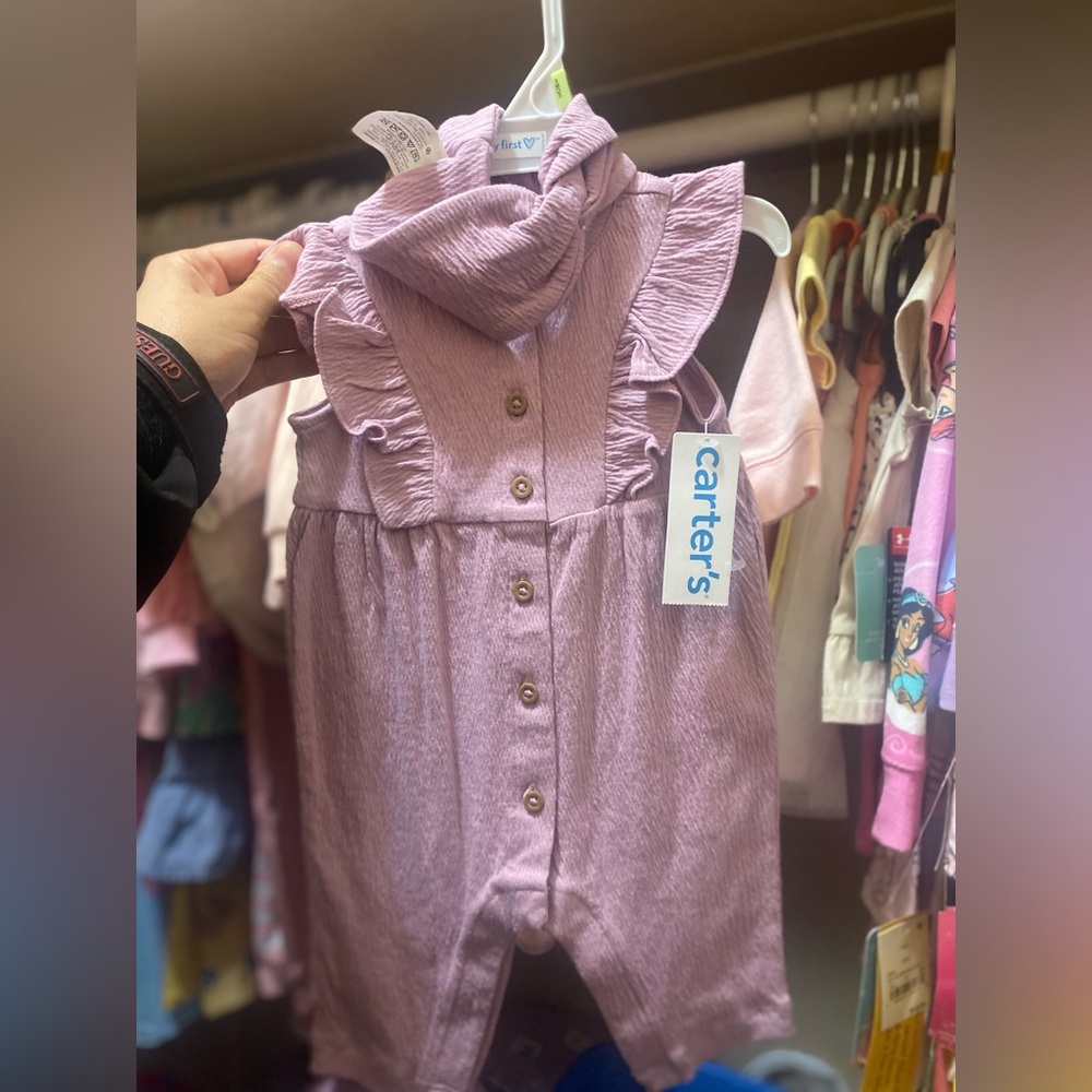 Carters Baby Girl Onesie & Bow Set